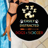 EASILY DISTRACTED BY DOGS AND SOCCER BEACH/PICNIC BLANKET
