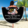 EASILY DISTRACTED BY DOGS AND MUSICALS BEACH/PICNIC BLANKET