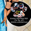 EASILY DISTRACTED BY DOGS AND MUSICALS BEACH/PICNIC BLANKET