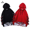 Side ribbons streetwear pullover Hoodie