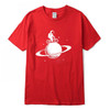 100% cotton short sleeve funny  space design Men t shirt