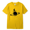 100% cotton short sleeve funny  space design Men t shirt