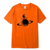 100% cotton short sleeve funny  space design Men t shirt