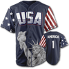 America #1 USA Baseball Jersey