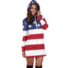 Women's American Flag Hoodie Dress