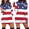 Women's American Flag Hoodie Dress