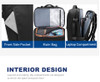 Backpack Waterproof USB Charging Backpack Expandable Large Capacity