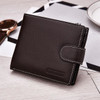 Men Wallets Short Bifold Business Leather Wallet
