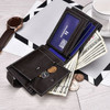 Men Wallets Short Bifold Business Leather Wallet