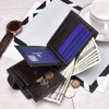 Men Wallets Short Bifold Business Leather Wallet