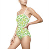 One-piece Swimsuit Green Leaf