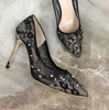 Women's Floral Lace Crystal Bridal Shoes