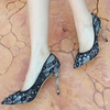 Women's Floral Lace Crystal Bridal Shoes