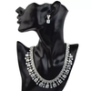 18k White Gold CZ Necklace & Earrings Jewelry Set