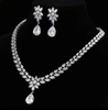 Romantic CZ Platinum Jewelry Set