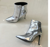 Women's Metallic Patent Leather Ankle Boots