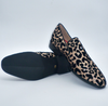 Luxury Golden Leopard Print Loafers
