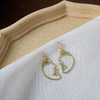 Punk Human Face Drop Earrings For Women Retro Abstract Hollow out Statement Hand Metal Fashion Dangle Earring Jewelry