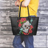 Grey Sugar Skull Large Tote