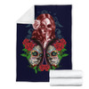 Whisper Sugar Skull Throw Blanket
