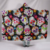 Multi-Colored Sugar Skull II Hooded Blanket