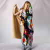 Multi-Colored Sugar Skull Hooded Blanket