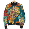 Green Sugar Skull Women's Bomber Jacket