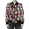 Multi-Colored Sugar Skull Women's Bomber Jacket