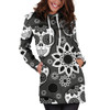 Black Skulls Women's Hoodie Dress