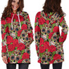 Rose Skull Women's Hoodie Dress