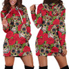 Rose Skull Women's Hoodie Dress
