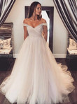 onlybridals Vestido De Novia Off Shoulder Tulle Bridal Dress with Beads Pleats Ball Gown Wedding Dress Wedding Gown robes de mariee