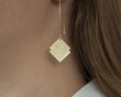 Geometric Earrings, Long Dangle Earrings, Gold