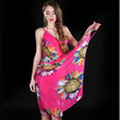 Sexy Women Chiffon Flower Scarf Bikini Cover Up Beach Swimwear sun-proof Dress HAHA