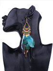 Beautiful Bohemia Tassel Feather Shape Style Long Earrings