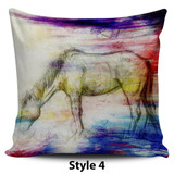 Brush Art Horse Pillow Covers