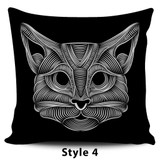 Thread Art Cat Pillow Covers