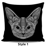 Thread Art Cat Pillow Covers