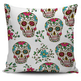 White Skull Pillow Cover