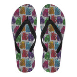 Paisley Cat Flip Flops