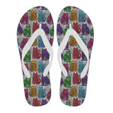 Paisley Cat Flip Flops