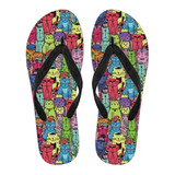 Cartoon Cat Flip Flops