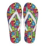 Cartoon Cat Flip Flops