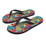 Cartoon Cat Flip Flops