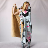 Comic Cat II Hooded Blanket