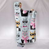 Comic Cat II Hooded Blanket