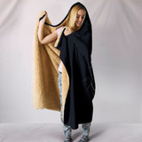 Black Cat Hooded Blanket