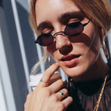 Retro Oval Steampunk Glasses