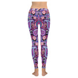 Purple Paisley Leggings Plus Size