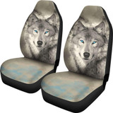 Blue Eye Wolf Car Seat Covers